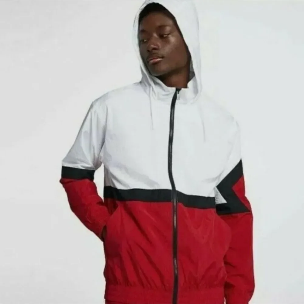 Air Jordan AQ2683 100 DIAMOND TRACK JACKET RED WHITE BLACK Full Zip XL